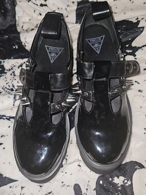 Disturbia Mary Jane Platforms with Spike Studs